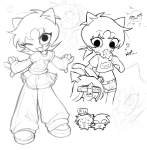  2026 ? alternate_hair art_dump casual dave_strider equius_zahhak fashion fullres grayscale headshot heart holding_hands karkat_vantas lineart lusus monochrome no_hat pounce_de_leon profile silhouette sketch stars sun sweat text turntgh wonk word_balloon 