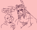  2025 aurthour beverage equius_zahhak fullres killerk0re lusus milk monochrome musclestuck native_source starter_outfit sweat text word_balloon 