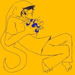  2023 animalstuck aspect_powers barefoot breath_aspect coolcritter83 fullres godtier grayscale heir highlight_color john_egbert monochrome solo 