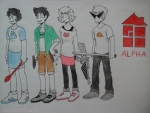 2016 alpha_kids dirk_strider fullres jake_english jane_crocker junior_battermaster&#039;s_bowlbuster_stirring_solution_50000 ladysantos30 laser_gun lineart pencil roxy_lalonde sburb_logo starter_outfit text twin_m9_berettas unbreakable_katana