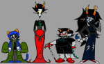  2025 artificial_limb body_modification cat_hat chubstuck dragon_cane fullres gravitycoill illegal_vriska jaggy_lines kanaya_maryam nepeta_leijon starter_outfit terezi_pyrope troll_tail vriska_serket 