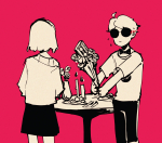  2022 back_angle blush dave_strider dersecest flowers food fullres grayscale incest redrom rose_lalonde shipping starter_outfit text turbidturbidturbid 