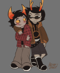  2026 arm_around_shoulder blush butterzowie dammek deer-x fashion fullres hiveswap jaggy_lines palerom shipping xefros_tritoh 