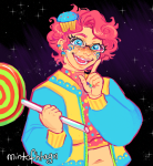  2025 blush body_modification candy fashion food fullres headshot jane_crocker mintofhtagn solo spiral_sucker stars trickster_mode 