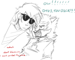  8-xenon-8 dave_strider godtier highlight_color knight lineart seeing_terezi solo terezi_pyrope 