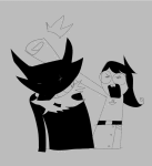  2026 amputation animated bec_noir fullres grayscale harlequin_uniform jack_noir jade_harley lineart monochrome napsskai sovereign_slayer starter_outfit strife 