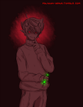  2019 au dancestors drug_use fullres kankri_vantas monochrome polygon-draws solo starter_outfit weapon 