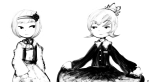  crossover deleted_source grayscale rose_lalonde roxy_lalonde touhou tsurii 