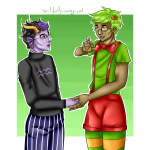  eridan_ampora holding_hands hopeshipping jake_english request shipping tactfully-magical trickster_mode 