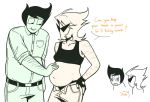  2025 blush casual crying dirk_strider facial_hair fashion formal fpreg fullres headshot jake_english monster4lyfe no_shirt profile pumpkin_patch redrom rule63 scars shipping text theme_coloring word_balloon 