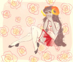  aradia_megido blush casual fashion flowers sitting solo yourmatesprit 