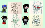  ... 2018 art_meme cat_hat eyepatch fullres kanaya_maryam language:russian nepeta_leijon pen skolopendros sprite_mode starter_outfit terezi_pyrope text vriska_serket 