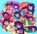 ! 2023 ? art_dump blush fanfic_art fantroll fullres heart kittypeb lying phone sleeping sweat text word_balloon