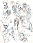  art_dump chiumonster crossover dave_strider fanfic_art final_fantasy holding_hands jade_harley kiss no_glasses red_baseball_tee redrom shipping sketch spacetime starter_outfit underwater 