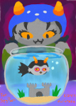  2011 animalstuck cat_hat feferi_peixes fish fullres malisteen nepeta_leijon starter_outfit text underwater wut 