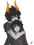 2014 crying fullres gamzee_makara jaggy_lines karkat_vantas lunaticjin palerom shipping starter_outfit tropicshipping