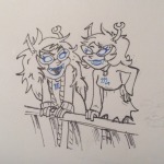 2013 aranea_serket dancestors dream_ghost fullres grayscale highlight_color lineart pir8_coat saffronscarf starter_outfit sufferer_necklace vriska_serket