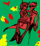  blood crows dave_strider impalement limited_palette terezi_pyrope wetdogsmell 