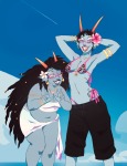  2026 alternate_hair body_modification chubstuck crispymiilk dancestors dream_ghost feferi_peixes flowers fullres gills meenah_peixes peixeses spiders summer swimsuit 