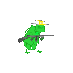 2016 animated felt flash_asset fullres gun jaggy_lines poinko scars solo sprite_mode stitch tommy_gun transparent weapon