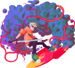  2015 aspect_symbol body_modification casual dirk_strider fashion freckles fullres heart_aspect lovisa midair pixel red_miles rocket_board solo transparent unbreakable_katana 