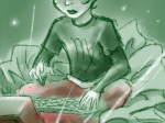  computer cultstuck elanorpam fanfic_art head_out_of_frame kanaya_maryam limited_palette solo 