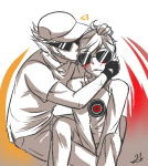  2013 blush bro dave_strider first_stridercest fullres heart incest jaggy_lines kiss limited_palette lunaticjin redrom shipping 