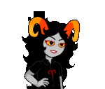  2012 animated aradia_megido asymmetricjester fullres jaggy_lines solo starter_outfit talksprite transparent 