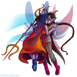 2013 aranea_serket back_angle blush dancestors dream_ghost freckles fullres gillfronds godtier gold_pointy_jam kiss life_aspect light_aspect meenah_peixes midair miupoke redrom shipping sylph thief 