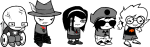  2024 eridan_ampora fedora fullres gamzee_makara grayscale hat highlight_color karkat_vantas ladycorthon monochrome sollux_captor speculative_design spiders sprite_mode transparent vriska_serket wheelchair 