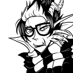  2011 eridan_ampora fullres grayscale headshot monochrome pride solo starter_outfit 