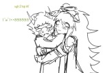  2026 age_discrepancy blush dancestors dubcon fullres grayscale hug meulin_leijon monochrome muwwwsky redrom ship_name_needed shipping sketch sollux_captor starter_outfit sweat text 