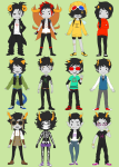  2012 alternate_hair aranea_serket arms_crossed beforans biker_outfit body_modification cronus_ampora damara_megido dancestors fashion fullres horuss_zahhak kankri_vantas kurloz_makara latula_pyrope meenah_peixes meulin_leijon mituna_captor porrim_maryam rufioh_nitram rule63 snowytown starter_outfit 