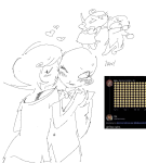  2025 blush calliope fullres grayscale grlgogames heart image_manipulation jaggy_lines kiss lineart monochrome redrom roxy_lalonde shipping snake_wine starter_outfit 