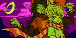  2025 aradia_megido blush clouds duddubstep fullres godtier jaggy_lines limited_palette maid moon night null_and_void redrom roxy's_striped_scarf roxy_lalonde shipping starter_outfit time_aspect 