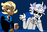  2025 au beverage fashion fullres harry_anderson_egbert homestuck:_beyond_canon jaggy_lines pastiche promstuck rotomartsblog satyrs suit swiss_elysi 