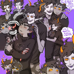  2026 art_dump blush diamond duckface faygos fullres gamzee_makara hug karkat_vantas palerom shipping starter_outfit text thought_balloon tropicshipping wonk word_balloon 