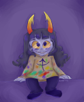  2018 amisia_erdehn blood blush bubblybluejellyfish fullres hiveswap sitting solo starter_outfit 