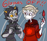  4ppl3b3rry coolkids dave_strider godtier knight no_glasses redrom seeing_terezi shipping terezi_pyrope 