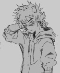  2026 casual fullres grayscale karkat_vantas mistigri0000 monochrome sketch solo 