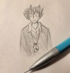  2025 casual dancestors dream_ghost fullres grayscale kankri_vantas monochrome pencil sketch solo weezerfanatic whistle 