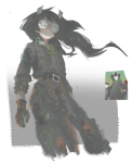  2026 candy_timeline dogtier eyepatch facial_hair fullres green_army_suit homestuck:_beyond_canon image_manipulation inauguraldeath jade_harley jake_english karkat_vantas low_angle punished_outfit silhouette 