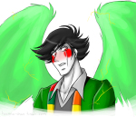  2014 blush cairo_overcoat caliborn caliborn's_self-insert fullres hasana-chan headshot homosuck humanized scars solo 