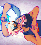  2025 casual_heiress_ensemble dirk_strider eridude freckles fullres jaggy_lines jane_crocker lying scars strong_tanktop 