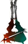  2012 adorabloodthirsty fullres head_out_of_frame karkat_vantas kiss q-dormir redrom shipping silhouette starter_outfit terezi_pyrope walking_cane 