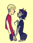  coolkids dave_strider holding_hands madseason no_glasses profile red_baseball_tee redrom shipping terezi_pyrope 