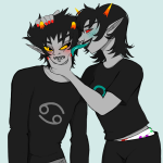   2026 adorabloodthirsty blush fullres ham0naa karkat_vantas licking no_glasses redrom scalemate_boxers shipping starter_outfit terezi_pyrope 