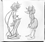  2022 aranea_serket dancestors fullres grayscale meenah_peixes pencil sketch skolopendros starter_outfit 