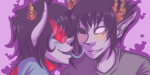  2012 blind_love blush fullres half_ghost headshot heart legislacerator_suit licking no_glasses pride redrom shipping sollux_captor terezi_pyrope 