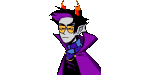  2019 animated blush broken_source eridan_ampora fullres jaggy_lines jangnan smiling_eridan solo starter_outfit sweat talksprite transparent 